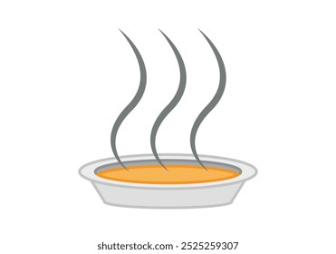 Pumpkin soup or puree in a hot dish