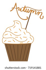 Pumpkin Spice Autumn Cupcake