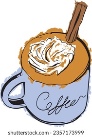 Pumpkin Spice Coffee in Autumn