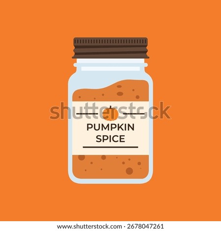 Pumpkin spice jar with transparent background