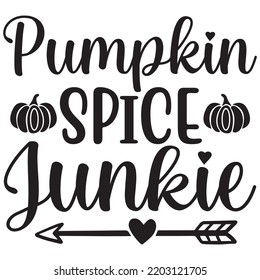 pumpkin spice junkie t shirt design