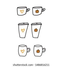 Pumpkin Spice Lattes in Cute Cups