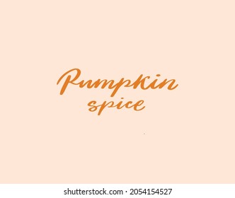 pumpkin spice lettering calligraphy autumn