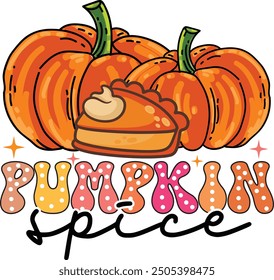 Pumpkin spice PNG vector T-shirt design