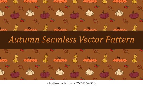 Pumpkin Spice Seamless Vector Pattern: Fall Harvest
