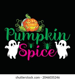 pumpkin spice t shirt design, vector file.