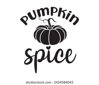 Diseño de camiseta de tipografía de especias de calabaza