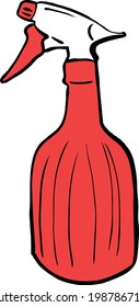 objeto de dibujos animados de botellas de pulverización