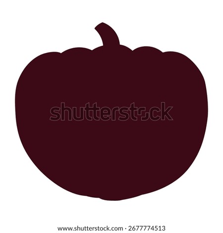 Pumpkin, squash, autumn vegetable isolated on transparent. Hand drawn vector illustration. Silhouette design. Halloween, Thanksgiving, harvest festival traditional holiday element, seasonal clip art