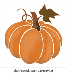 Pumpkin, squash and gourd vegetable cartoon icons. Orange and yellow autumn pumpkins with green leaf isolated vector symbols for agriculture harvest, thanksgiving or Halloween holidays design.