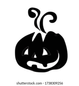 Pumpkin stencil, vector design for banner, poster, greeting card, party invitation.