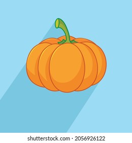 Pumpkin sticker on white Vector Cartoon Icon