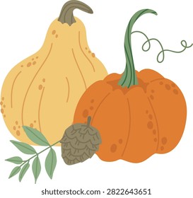 Pumpkin still life and