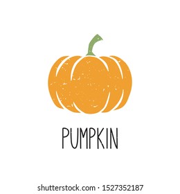 Pumpkin symbol isolated on transparent background. Filled icon. Colorful pictogram original design. Can be used for infographics, identity or decoration. Vector illustration
