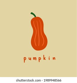 Pumpkin Symbol. Social Media Post. Vector Illustration.