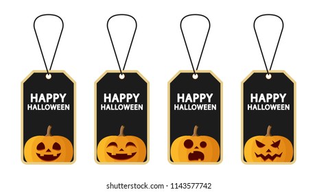 pumpkin tag vector. free space for text. wallpaper. background.