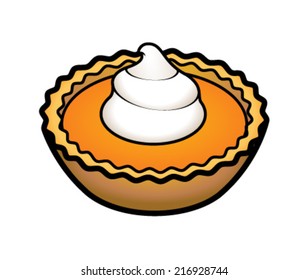 A pumpkin tartlet with a pipped cream rosette.