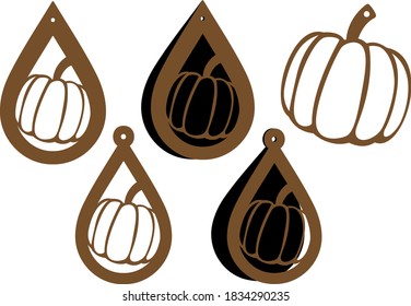 Pumpkin teardrop earrings | Fall themed earrings