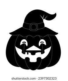 pumpkin with a terrifying face and a head