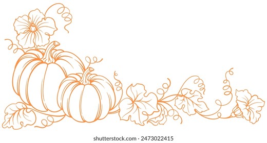 Pumpkin thanksgiving element vector illustration