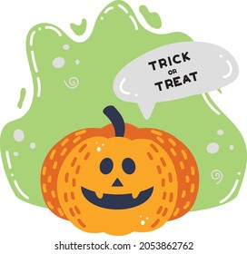 pumpkin tick or treat illustration