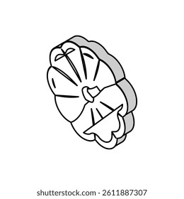pumpkin top view isometric icon vector. pumpkin top view sign. isolated symbol illustration