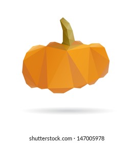Pumpkin triangle shape abstract isolated on a white backgrounds