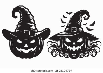 pumpkin vector art silhouette design