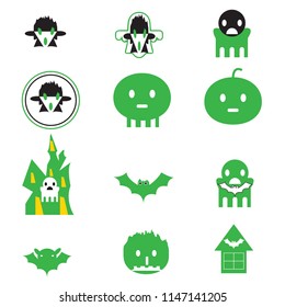 pumpkin vector, bat, skull, moon, mansion, Halloween