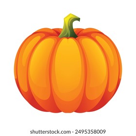 Pumpkin vector cartoon illustration isolated on white