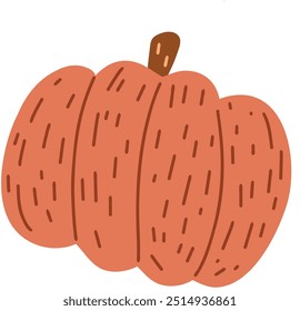 Pumpkin vector cartoon illustration isolated on white