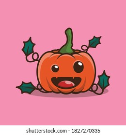 pumpkin vector character illustration design. halloween design.