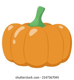 Pumpkin vector clipart. Color illustration on gardening, vegetables, vegetarian food
