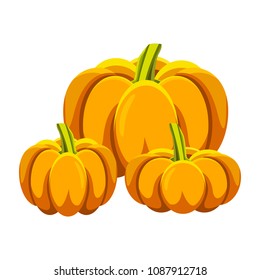 Pumpkin vector design illustration isolated on white background