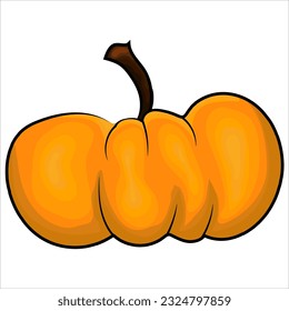 La calabaza es el dibujo vectorial, alimentos y verduras