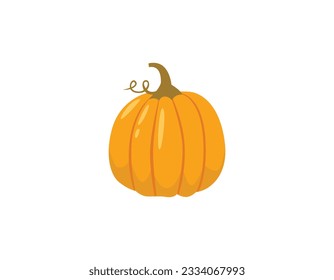 pumpkin vector fall season isolated on white background
