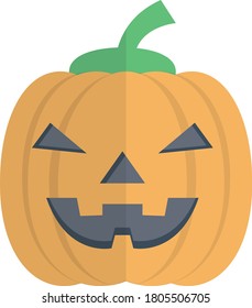 pumpkin vector flat color icon 