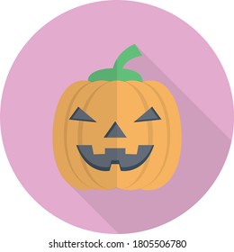 pumpkin vector flat color icon 