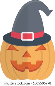pumpkin vector flat color icon 