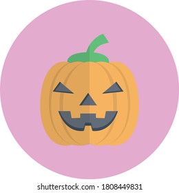 pumpkin vector flat color icon 