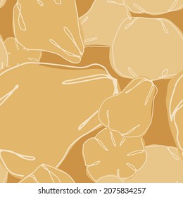 Pumpkin vector graphic modern low contrast background. Abstract hand drawn shapes of vegetables.