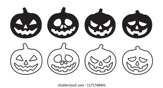 pumpkin vector Halloween icon logo ghost character cartoon illustration