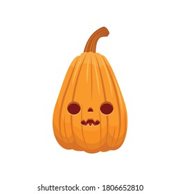 Vector de calabaza para la noche de Halloween, casa cazada y fiesta de halloween