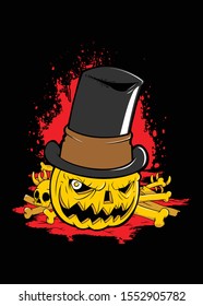 Pumpkin Vector Hallowen Art Illustration