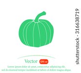 Pumpkin vector icon.