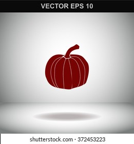 Pumpkin vector icon.