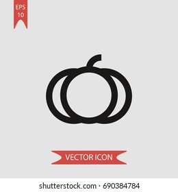 Pumpkin vector icon, illustration symbol