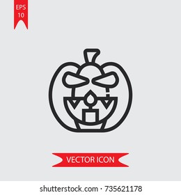 Pumpkin vector icon, illustration symbol