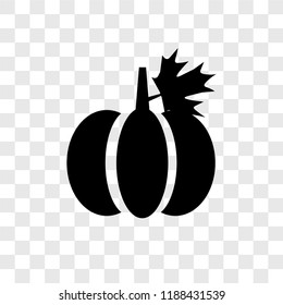 Pumpkin vector icon isolated on transparent background, Pumpkin transparency logo concept
