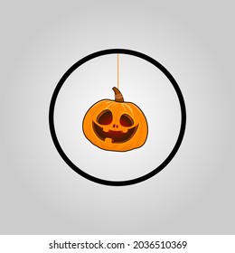 pumpkin vector icon logo Halloween. Halloween icon set,symbol and vector,Can be used for web, print and mobile